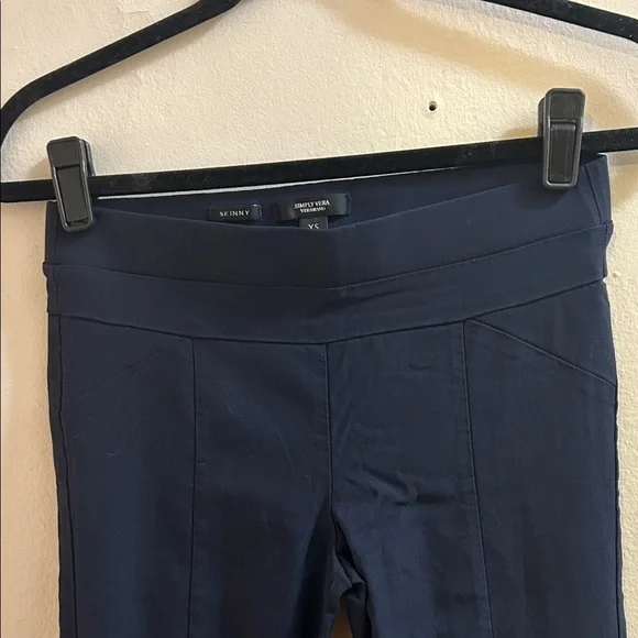 Simply Vera Vera Wang Navy Skinny Pants - Picture 3 of 7